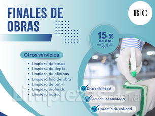 ¡PROMOCION 15% DE DESCUENTO PARA FINALES DE OBRA!
